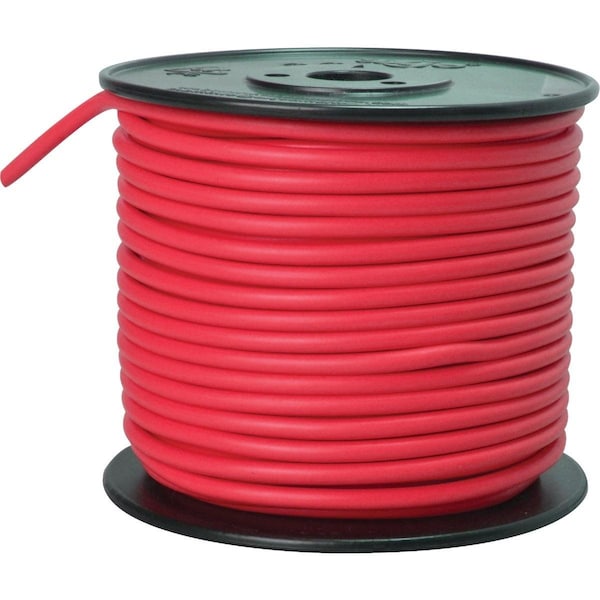 Road Power Primary Wire, Copper, 10 AWG, 1C, Red, Stranded, 100 ft. 55672123 - main